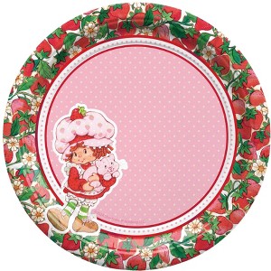 Treasures Gifted Strawberry Shortcake Dessert Plates 7in - Disposable Paper Plates - Strawberry Shortcake Birthday Party Supplies - 1 of 4