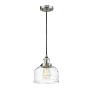 Bell - 1 Light Cord Hung Mini Pendant In Industrial Style-10 Inches Tall and 8 Inches Wide - 1 of 1