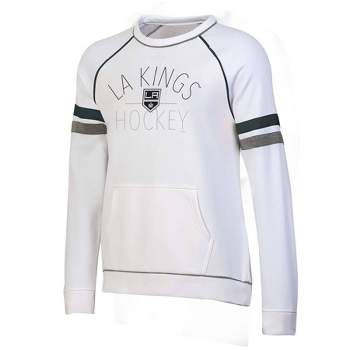 NHL Los Angeles Kings Women's White Long Sleeve Fleece Crew Sweatshirt