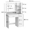 KTMBDW Vanity Desk with Mirror&Light, Large Drawer Three Level Storage Dresser, 3 Lighting Modes Adjustable Brightness, Bedroom Dressing Table - 3 of 4