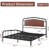 Platform Bed Frame with Wooden Headboard & Under-Bed Storage,Heavy Duty Metal Frame,No Box Spring Needed, Noise Free,Easy Assembly for Bedroom - 2 of 4