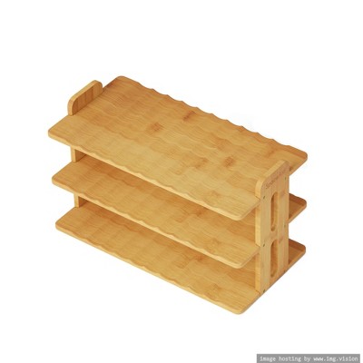 SpaceAid Bamboo Water Bottle Organizer with Labels for Kitchen and Pantry,(3-Tier, Hold 12 Bottles) — фото 5