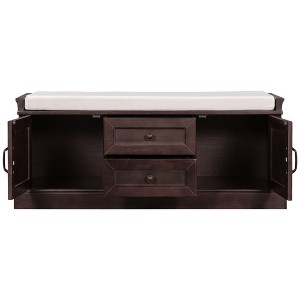 NicBex Modern 42.5" Storage Bench with 2 Drawers and 2 Cabinets for Living Room and Entryway - 1 of 4