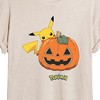Women's - Pokémon - Pikachu Pumpkin Oversized Graphic T-Shirt - 2 of 4
