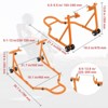 Motorcycle Stand, 850LBS Heavy-Duty Lift with Wheels - Adjustable Front & Rear Stand for All Models - 3 of 4