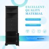 ORRD Black Triangle Tall Cabinet with 3 Drawers & Adjustable Shelves, Freestanding Storage for Bathroom, Kitchen, or Living Room, Painted MDF - 4 of 4