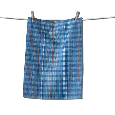 tagltd Lido Flour Sack Dishtowel Blue Dish Cloth For Drying Dishes And Cooking