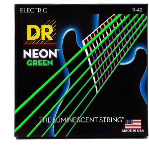 DR Strings NEON Hi-Def Green SuperStrings Light Electric Guitar Strings - 1 of 4