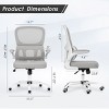 GlasFlength Task and Office Chairs with Support Armrest，Ergonomic, Adjustable，Computer Chair and Gaming Chair, Gray, 25.2"*25.8"*44.5" - 2 of 4