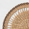 Seagrass Black Border Charger - Threshold™: Round Traditional Placemat, Multicolor, 15" Diameter, Diamond Pattern - 4 of 4