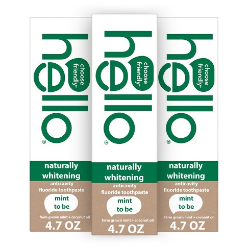 hello Naturally Whitening Fluoride Toothpaste - 4.7oz/3pk - image 1 of 4