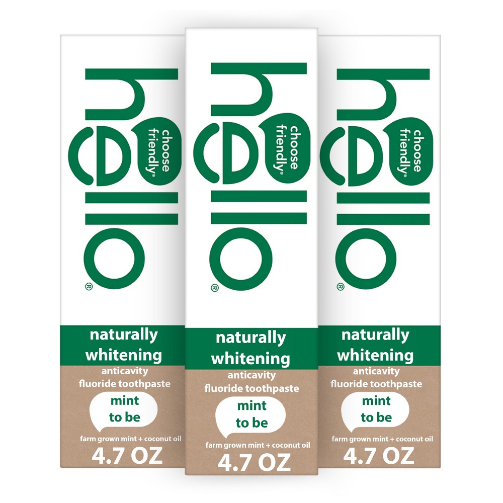 Photos - Toothpaste / Mouthwash hello Naturally Whitening Fluoride Toothpaste - 4.7oz/3pk