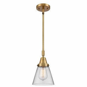 Cone - 1 Light Stem Hung Mini Pendant In Industrial Style-9.13 Inches Tall and 6 Inches Wide - 1 of 1