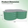 2Pcs Petal-Shaped Galvanized Raised Garden Bed, Open Base Metal Planter Box for Vegetables Flowers Herbs Outdoor Use - 2 of 4