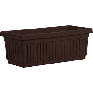 HC Companies 30-Inch Fluted Plastic Venetian Flower Box for Flowers, Vegetables, or Succulents - 1 of 4