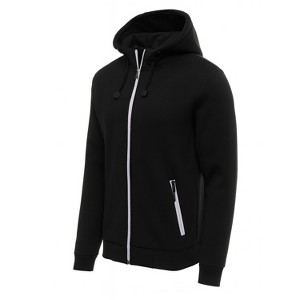 Blu Rock  Men's Slim Fit  Faux Shearling Fleece Lined Classic Tech Full Zip Hoodie - 1 of 3