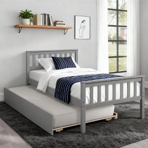 Luxystar Twin Bed with Trundle, Headboard and Footboard for Bedroom and Guest Room - 1 of 4