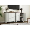 Farmhouse Small Sideboard Buffet Cabinet - Wooden Kitchen Storage with 2 Doors & Adjustable Shelf, Space-Saving Coffee Bar Station - 4 of 4