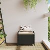 vidaXL Patio Stool with Cushion Black 22.8"x18.1"x18.1" Poly Rattan - 3 of 4