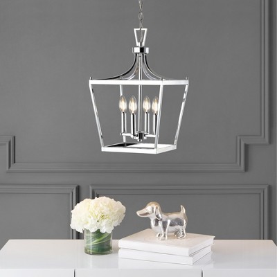 Nichi Chrome 4-Light Pagoda-Style Lantern Pendant