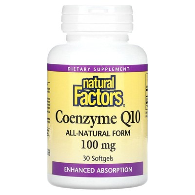 Natural Factors Coenzyme Q10, 100 mg, 30 Softgels