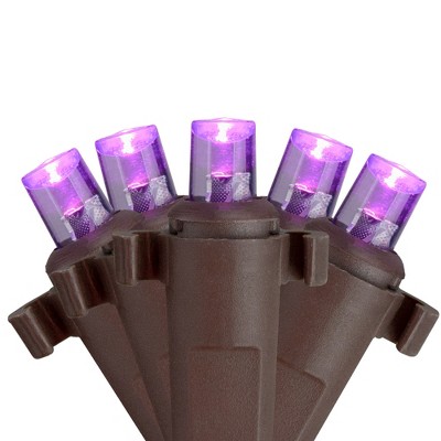 Brite Star 2' x 8' LED Net Style Tree Trunk Wrap Lights Purple - Brown Wire