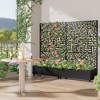 PexFix Metal Raised Garden Bed with Trellis and Wheels Planter Box for Climbing Plants Vines & Vegetables Drainage Holes Privacy Screen - 3 of 4