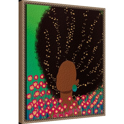 Amanti Art Dreamer with Flowers in Her Hair by Lorintheory Canvas Wall Art Print Framed 16 x 20-in.