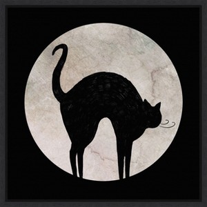 Amanti Art Mystic Moon II Cat by Victoria Borges Canvas Wall Art Print Framed 22 x 22-in. - 1 of 4