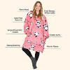 Catalonia Women's Oversized Flannel Blanket Hoodie - Cozy Wearable Plush Fleece Pullover, Soft Lounge Sweatshirt for Home, Camping, Outdoor Comfort - 2 of 4