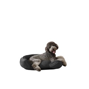 Arlee Home & Pet Step In Orthopedic Chew Resistant Eco-Friendly Memory Foam Dog Bolster Bed - Black - M - 1 of 4