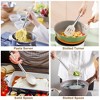 Itopfox 5-Piece Silicone Kitchen Utensil Set with Stainless Steel Handles for Nonstick Cookware, Heat-Resistant & Easy to Clean, Khaki - 4 of 4