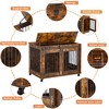 Kumasinova Dog Crate Furniture with Sliding Doors,Dog Cage with Divider Panel,Dog Kennel Indoor for 2 Puppies,Dog Crates for Medium Dogs,Rustic Brown - 3 of 4