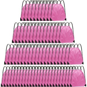 Bulk Drawstring Bags for Party Favors, Lightweight Sackpacks for Gym, School Events, Team Sports & Giveaways - 1 of 4