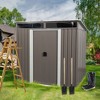 NicBex 6x5 FT Outdoor Storage Shed,Metal Outdoor Shed with Window Transparent Plate,Storage Sheds for Garden - 2 of 4