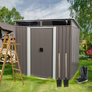 CAVINAS Multi-Functional Outdoor Garden Shed with Lockable Sliding Doors and Transparent plate - 1 of 4