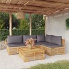 vidaXL Garden Lounge Set Dark grey, Teak wood - 2 of 4