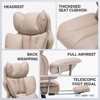 Efomao Desk Office Chair 400LBS, Big and Tall PU Leather Computer Chair, Executive Office Chair with Footrest and Lumbar Support (Dark Beige) - 3 of 4
