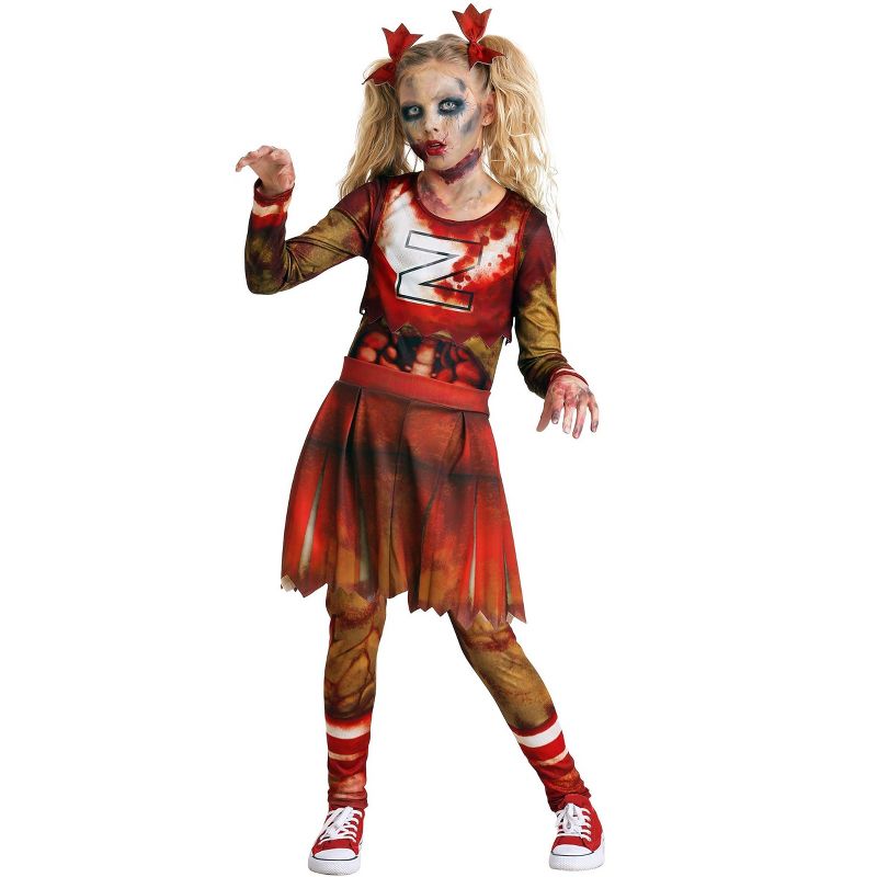 HalloweenCostumes.com Girl's Zombie Cheerleader Costume, 1 of 4