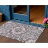 HomeRoots 3' X 5' Pink And Charcoal Damask Washable Indoor Outdoor Area Rug - 2 of 4