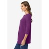 Woman Within Women's Plus Size Perfect Three-Quarter Sleeve Boatneck Tee - 4 of 4