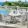 WestinTrends 5 Piece Outdoor Patio Dining Set Outdoor Round Table and Armchair Set - 2 of 2