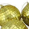 Northlight Mirrored Christmas Ball Ornaments - 4" (100mm) - Gold - 4ct - 2 of 4