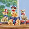 Collections Etc Hand-Painted Patriotic Cat Sitters - Set of 4 3 X 2.75 X 5 - 2 of 2