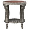 Outsunny 18" Outdoor Wicker Coffee Table, PE Rattan Patio Side Table with 2-Tier Storage, Composite Wood Top for Garden Backyard Balcony - 4 of 4