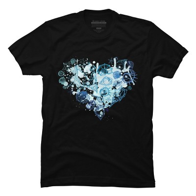 Men's Design By Humans Sea. Heart of the shells. By Katyau T-Shirt