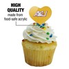 Ashland University Secondary Logo Heart Love Cupcake Picks Toppers Decoration Set of 6 - 3 of 4