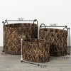 Sullivans 14.75", 13" & 10.5" Dark Brown Woven Basket Set of 3, Brown - 4 of 4