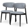 NicBex Mid-Century Modern Fabric Upholstery Dining Chair Set of 2 with Solid Wood Legs Kitchen Side Chairs for Living room - 2 of 4
