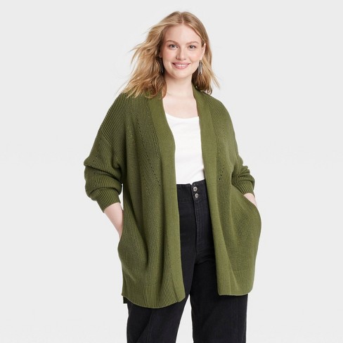 Women s Cardigan Sweater Universal Thread Green Xxl Target